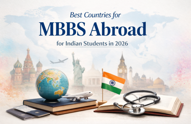 Best Countries for MBBS Abroad for Indian Students in 2026 with globe, stethoscope and study abroad concept