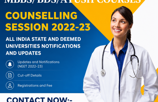MBBS BDS and AYUSH counselling session updates for medical admissions in India