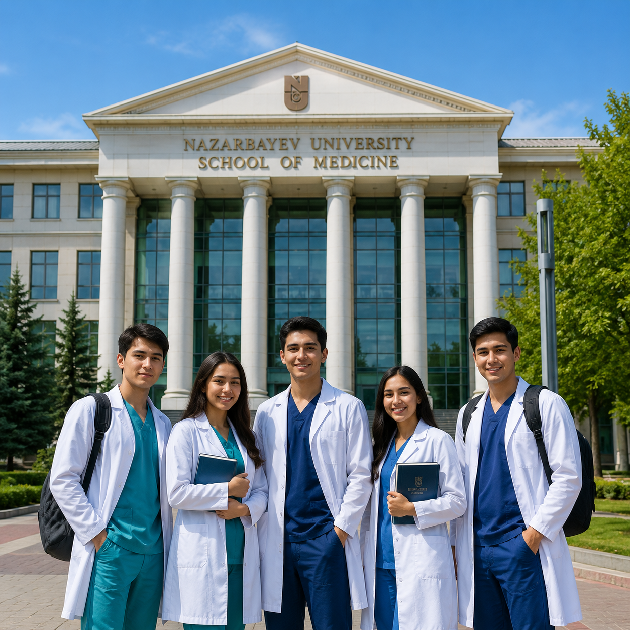 Students studying MBBS in Kazakhstan at Nazarbayev University School of Medicine, a leading medical university in Kazakhstan for international students.