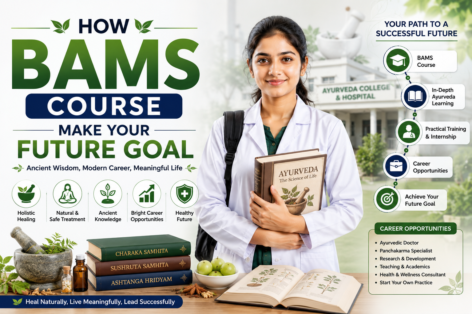 BAMS course career opportunities and future scope in Ayurvedic medicine