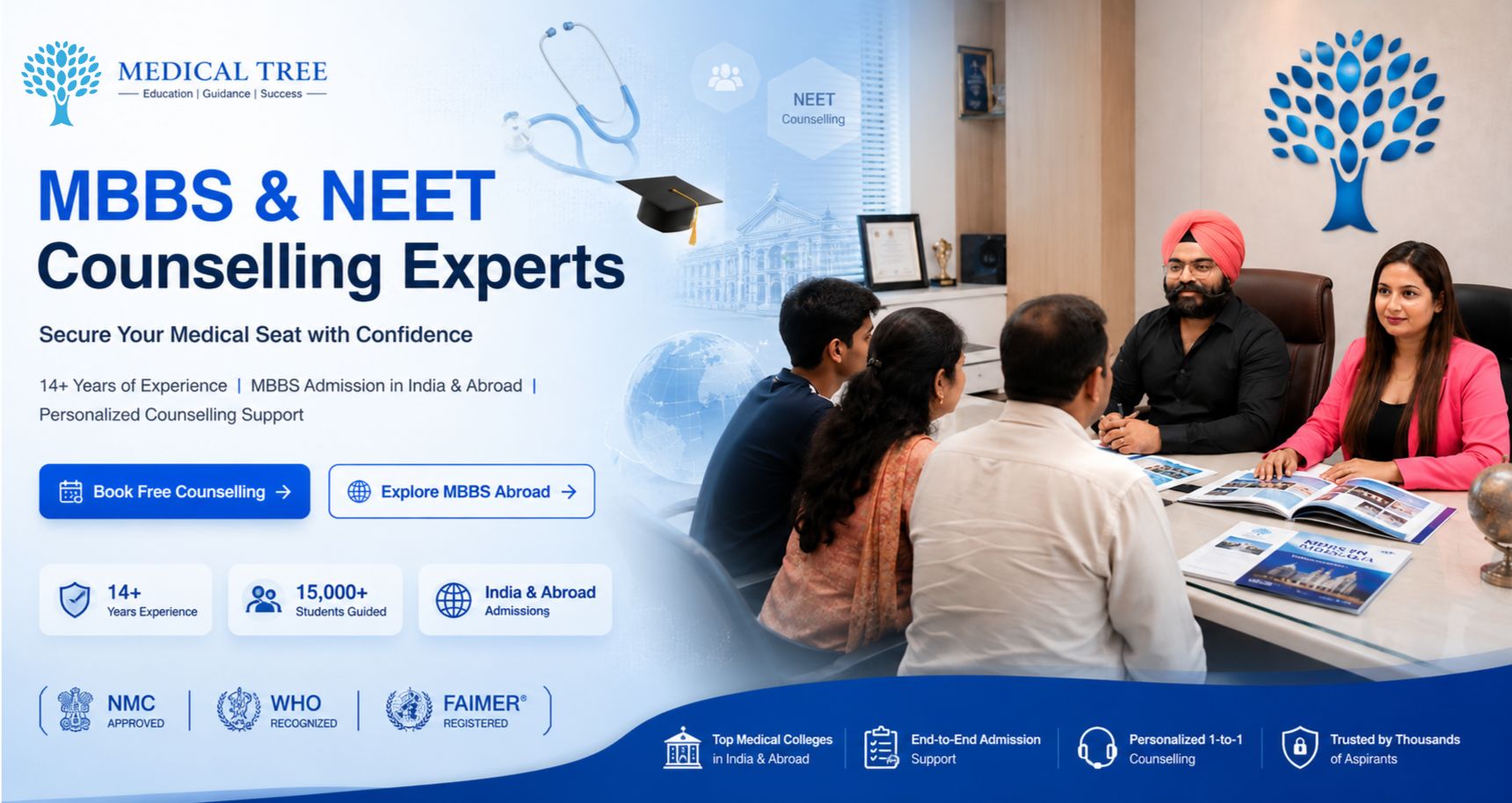 Medical Tree NEET Counselling in Delhi with expert MBBS admission guidance for India and abroad